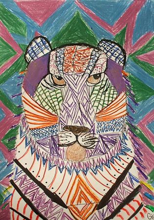The zentangle tiger