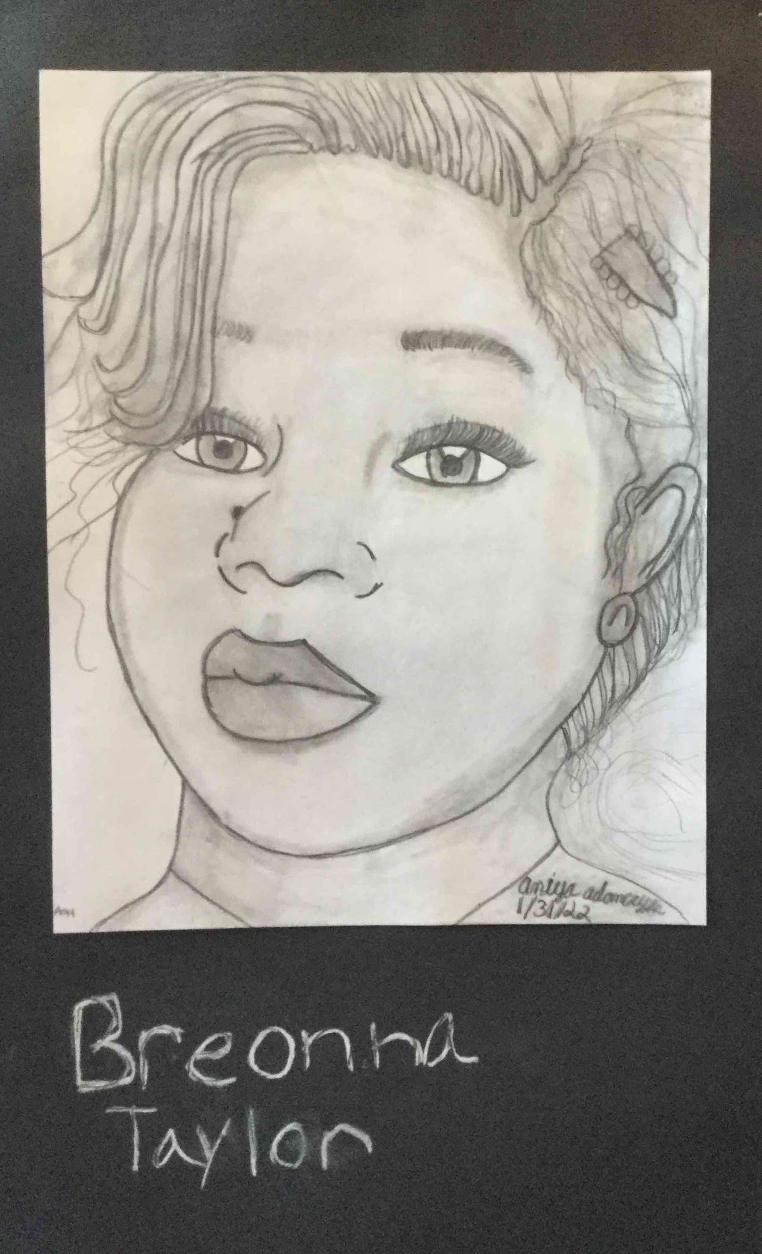 Selling Breonna Taylor Pencil Drawing