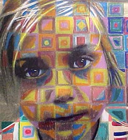 Ms. Walker's Art Info: Art 1 - Grid Self Portrait in Colored Pencil ...